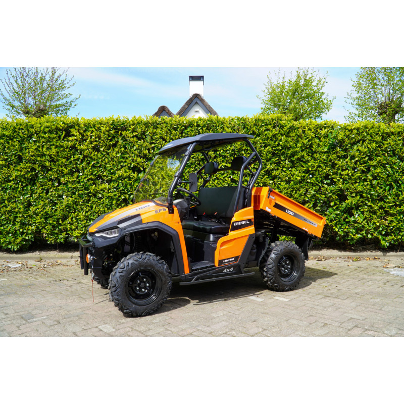 UTV diesel T1a Linhai 1100cc powerd by Kubota, Winch, Windshield, Side bumper, Central Mirror, Rubber mat, Felt pad, Elektric Du