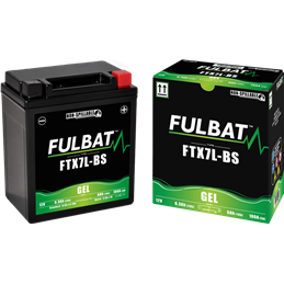 Fulbat battery  FTX7L-BS GEL  12Volt  Capacity:6Ah  CCA:100Amp  L:113 W:70 H:130   P/N:550920  Polarity: -/+