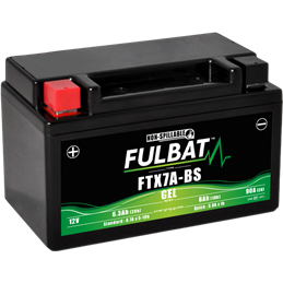 Fulbat battery  FTX7A-BS GEL  12Volt  Capacity:6Ah  CCA:90Amp  L:150 W:87 H:93   P/N:550915  Polarity: +/-