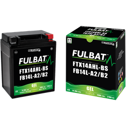 Fulbat battery  FTX14AHL-BS / FB14L-A2/B2 GEL   12Volt  Capacity:14Ah  CCA:175Amp  L:135 W:90 H:167   P/N:550927  Polarity: -/+