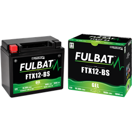 Fulbat battery  FTX12-BS GEL  12Volt  Capacity:10Ah  CCA:180Amp  L:150 W:87 H:130   P/N:550922  Polarity: +/-