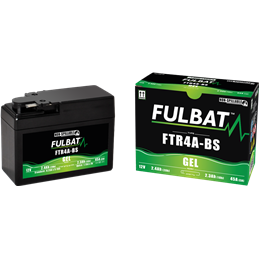 Fulbat battery  FTR4A-BS GEL  12Volt  Capacity:2.3Ah  CCA:45Amp  L:113 W:48 H:85   P/N:550950  Polarity: 