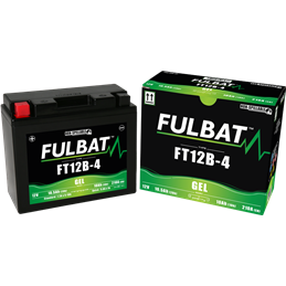 Fulbat battery  FT12B-4 GEL  12Volt  Capacity:10Ah  CCA:210Amp  L:150 W:69 H:130   P/N:550643  Polarity: + / -