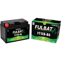 Fulbat battery  FT12A-BS GEL  12Volt  Capacity:10Ah  CCA:175Amp  L:150 W:88 H:105   P/N:550679  Polarity: + / -