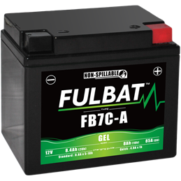 Fulbat battery  FB7C-A GEL  12Volt  Capacity:8Ah  CCA:85Amp  L:129 W:89 H:114   P/N:550989  Polarity: - / +