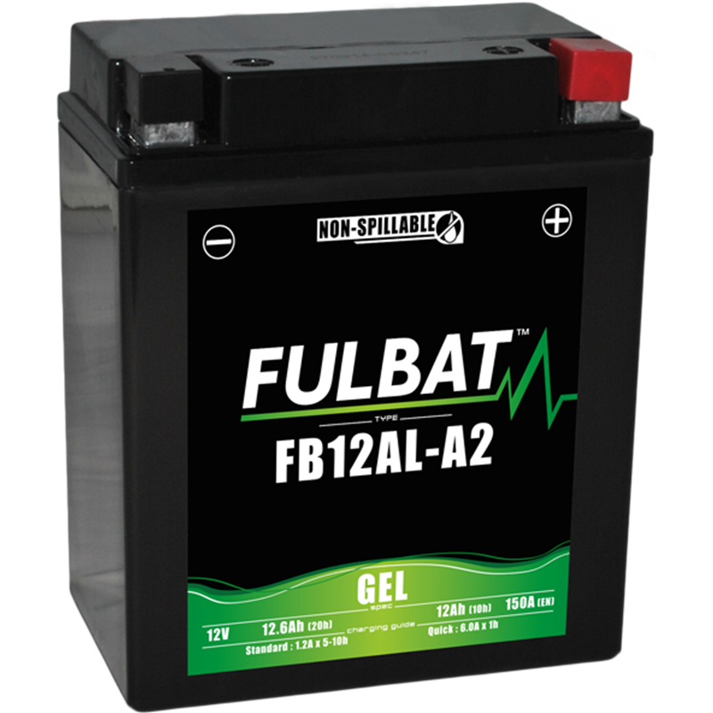 Fulbat battery  FB12AL-A2 GEL  12Volt  Capacity:12Ah  CCA:150Amp  L:134 W:80 H:161   P/N:550926  Polarity: -/+