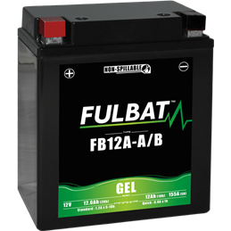 Fulbat battery  FB12A-A/B GEL (12N12A-4A-1)  12Volt  Capacity:12Ah  CCA:155Amp  L:134 W:80 H:161   P/N:550947  Polarity: +/-