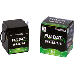 Fulbat battery  6N4-2A/A-4 GEL  6Volt  Capacity:4Ah  CCA:25Amp  L:71 W:71 H:93   P/N:550959  Polarity: - / +