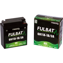 Fulbat battery  6N11A-1B/3A GEL  6Volt  Capacity:11Ah  CCA:90Amp  L:121 W:58 H:130   P/N:550957  Polarity: - / +